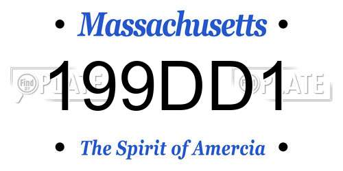 199DD1 Massachusetts License Plate