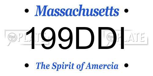 199DDI Massachusetts License Plate