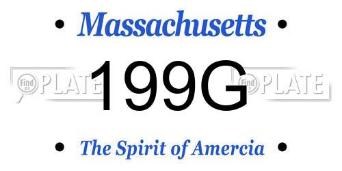 199G Massachusetts License Plate