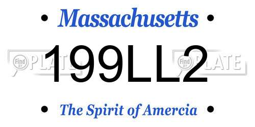 199LL2 Massachusetts License Plate