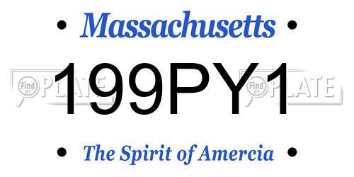 199PY1 Massachusetts License Plate