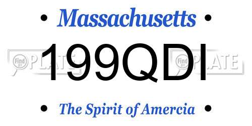 199QDI Massachusetts License Plate