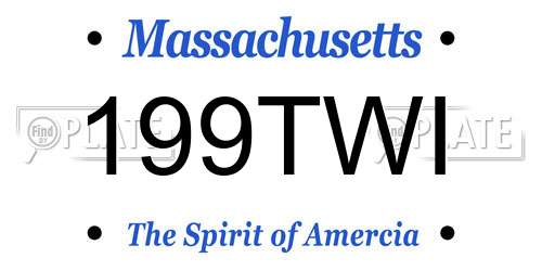 199TWI Massachusetts License Plate
