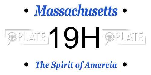 19H Massachusetts License Plate