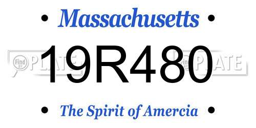 19R480 Massachusetts License Plate