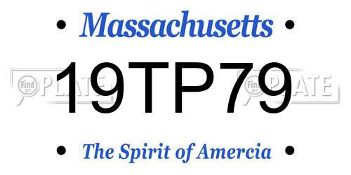 19TP79 Massachusetts License Plate