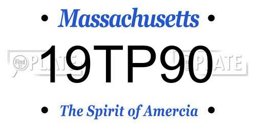 19TP90 Massachusetts License Plate