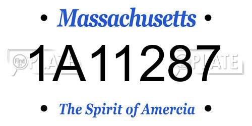 1A11287 Massachusetts License Plate