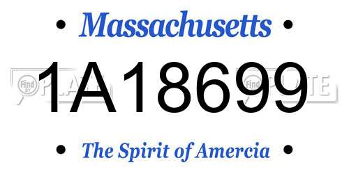 1A18699 Massachusetts License Plate