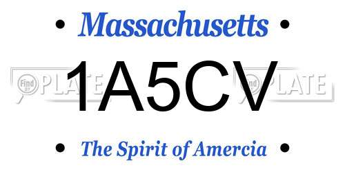 1A5CV Massachusetts License Plate