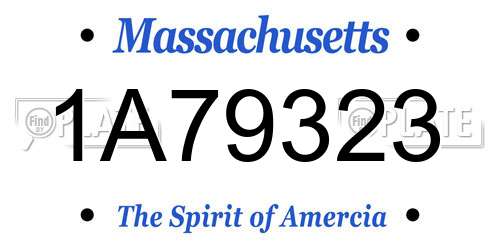 1A79323 Massachusetts License Plate