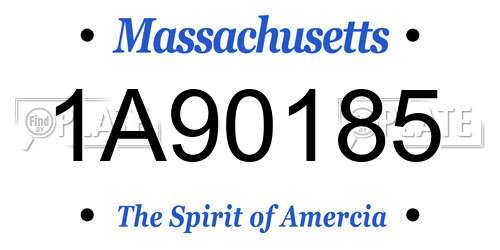 1A90185 Massachusetts License Plate