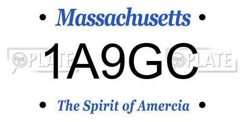 1A9GC Massachusetts License Plate