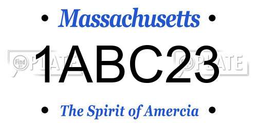 1ABC23 Massachusetts License Plate