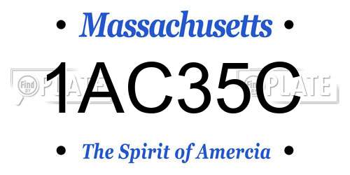 1AC35C Massachusetts License Plate