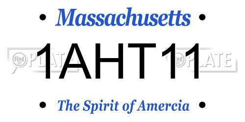 1AHT11 Massachusetts License Plate