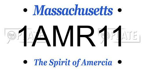 1AMR11 Massachusetts License Plate