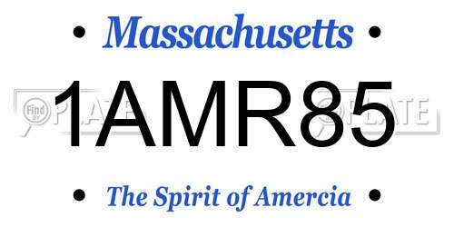 1AMR85 Massachusetts License Plate