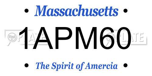 1APM60 Massachusetts License Plate