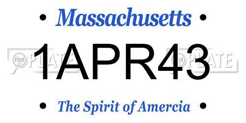 1APR43 Massachusetts License Plate