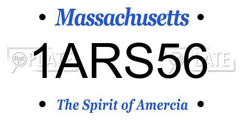 1ARS56 Massachusetts License Plate