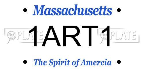 1ART1 Massachusetts License Plate