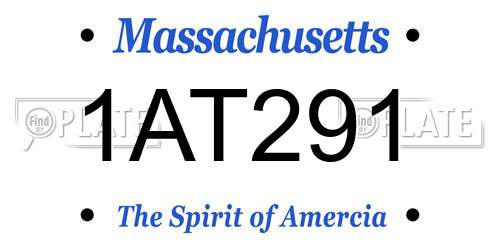 1AT291 Massachusetts License Plate