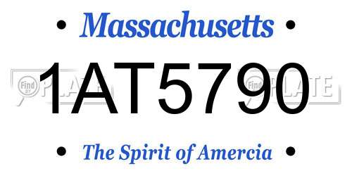 1AT5790 Massachusetts License Plate
