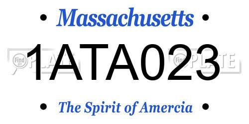 1ATA023 Massachusetts License Plate