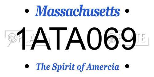 1ATA069 Massachusetts License Plate
