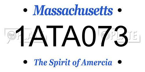 1ATA073 Massachusetts License Plate