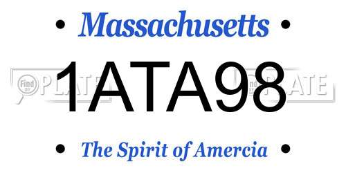 1ATA98 Massachusetts License Plate