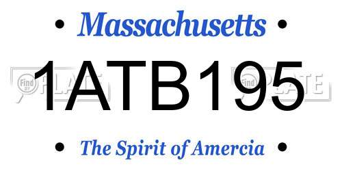 1ATB195 Massachusetts License Plate