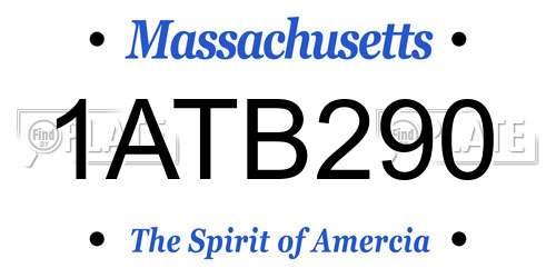 1ATB290 Massachusetts License Plate