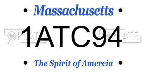 1ATC94 Massachusetts License Plate