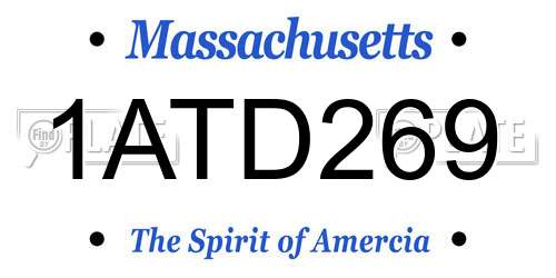 1ATD269 Massachusetts License Plate