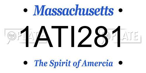 1ATI281 Massachusetts License Plate