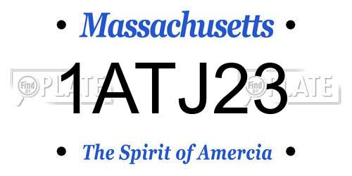 1ATJ23 Massachusetts License Plate