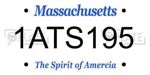 1ATS195 Massachusetts License Plate