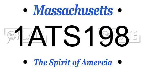 1ATS198 Massachusetts License Plate