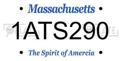 1ATS290 Massachusetts License Plate