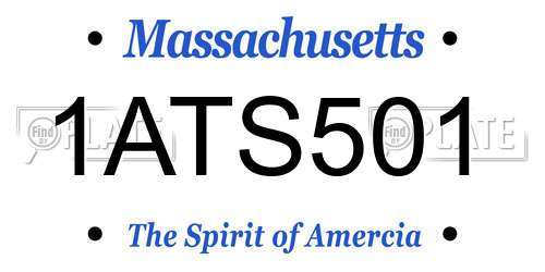 1ATS501 Massachusetts License Plate