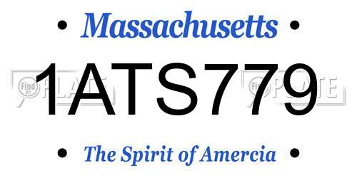 1ATS779 Massachusetts License Plate