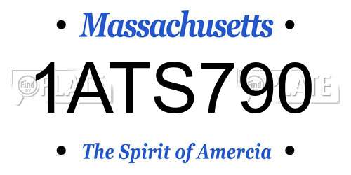 1ATS790 Massachusetts License Plate