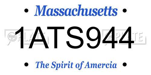 1ATS944 Massachusetts License Plate