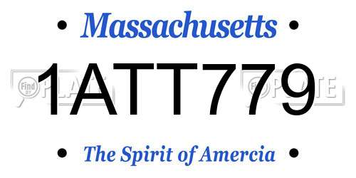 1ATT779 Massachusetts License Plate