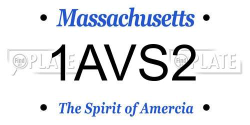 1AVS2 Massachusetts License Plate
