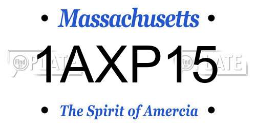 1AXP15 Massachusetts License Plate