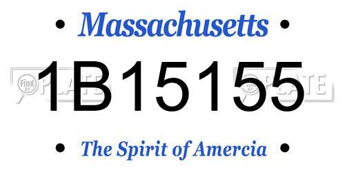 1B15155 Massachusetts License Plate