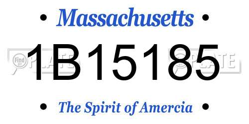 1B15185 Massachusetts License Plate